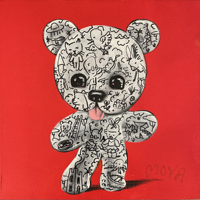 Moya-Acrylique sur toile- Dolly-30X30cm-Galerie Gabel-BIOT 