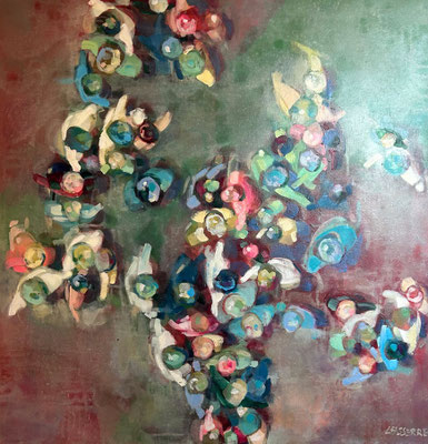 Clothilde Lasserre - huile sur panneau 50X50cm 2023 - Galerie Gabel-Biot-France