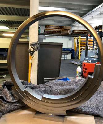Thierry Michelet dit Joseph, Circle, sculpture en acier, Galerie Gabel , Biot, Galerie d'art contemporain, josephartwork