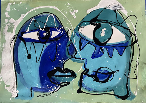 Erick Ifergan " acrylique sur toile 70X100cm- Galerie Gabel- Côte d'Azur - Biot
