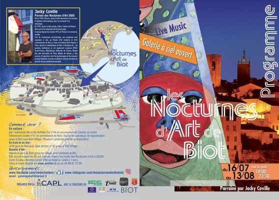 Nocturnes d'art de Biot 2020, nocturnes, cote d'azur, biot, provence, village provençal, village perché, France