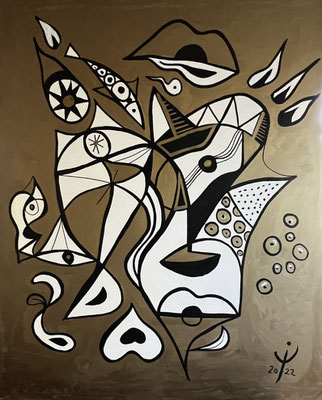Erick Ifergan, 250X200cm acrylique sur toile. Galerie d'art Biot village. Galerie Gabel