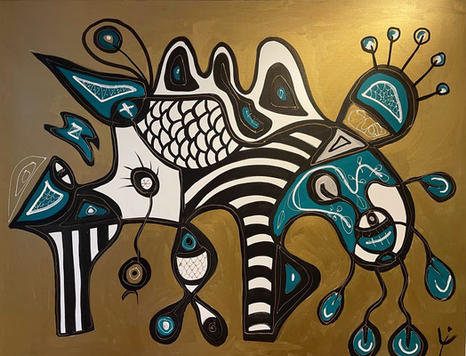 Erick Ifergan 130X160cm  acrylique sur toile- Galerie Gabel- Côte d'Azur - Biot