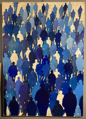 Olivier Suire-Verley, 140X100cm, huile sur panneau. "Voyage" Galerie Gabel -Biot - Côte d'Azur