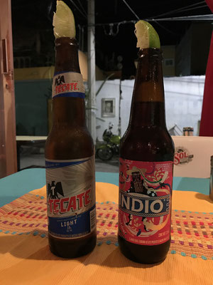 backpacking-mexiko-yucatan-isla-mujeres-abendessen-bier