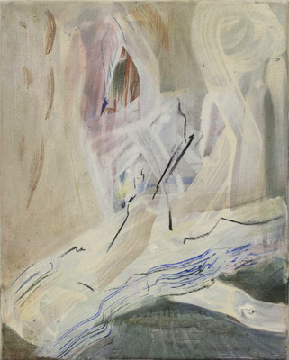 SOPHIE FENSCH   50 X 40 CM, KOHLE, EITEMPERA UND PIGMENTE AUF LEINWAND, 2016