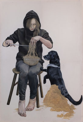 Lydia Balke "The Missing L", 2024, 160 x 110 cm, Öl auf Leinwand,