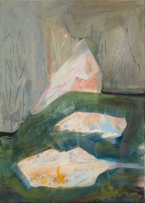 SOPHIE FENSCH  70 X 50 CM, EITEMPERA, PIGMENTE UND BUNTSTIFT AUF LEINWAND, 2016