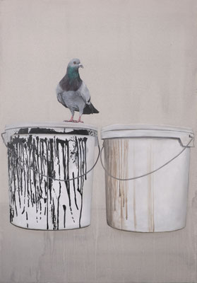 Lydia Balke "Good Morning Sadness, 2025, 100 x 70 cm, Öl auf Leinwand,