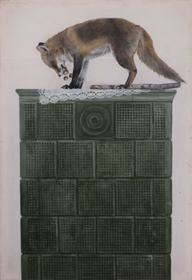 Lydia Balke "VMS Zone 08", 2023, 160 x 110 cm, Öl auf Leinwand,