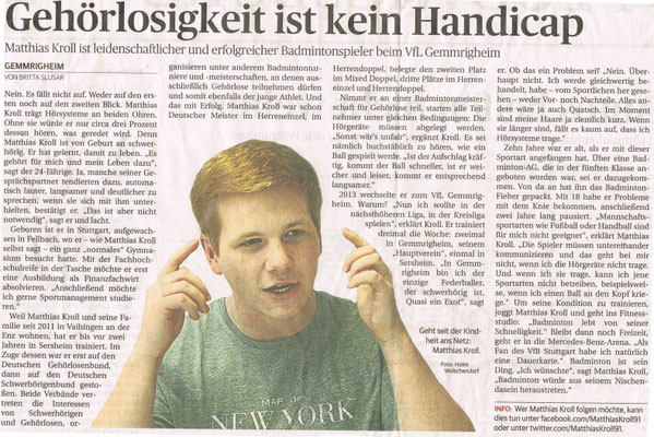 Interview im Neckar-Enz-Boten