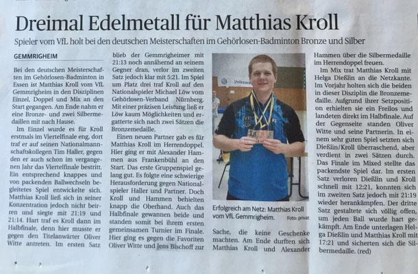 Bericht Gehörlosen-DM in Essen 2016