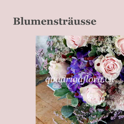Blumenstrauss Unikate aus dem Blumengeschäft Quadriga Flora in Meggen Luzern.