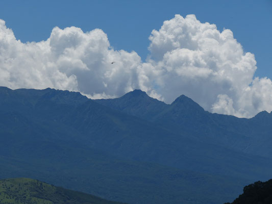 こちらは八ヶ岳のシルエットに夏雲