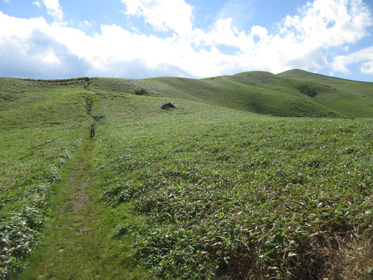 人が点景となって、三峰山といい構図をえがいている