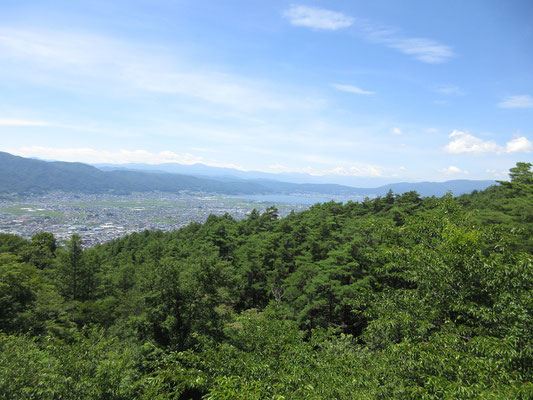 北アルプス方面は雲のなかだし、2000ｍの麦草峠から下りて炎天下の展望台となり意気消沈