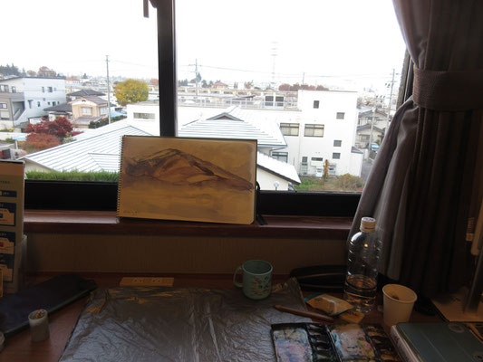取り敢えず、朝は早く起きているので一枚描く　