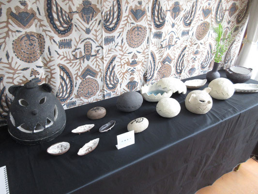 陶芸三人展の会場5