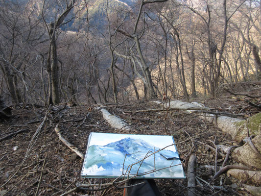 殆ど頭のなかは油絵を描く時と同じ世界に浸っている 水彩画とは言えない捉え方になっている