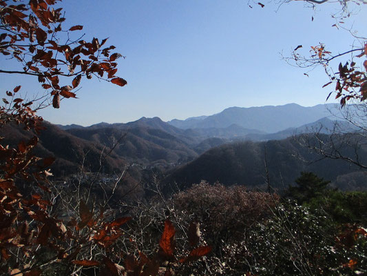 京塚山山頂から見える丹沢方面　