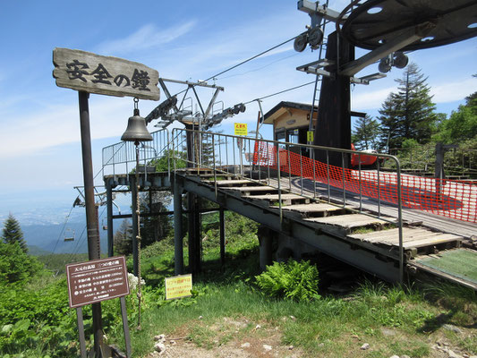 こんな長いリフトを3本も乗り継いだ！　結局ロープウェイ乗車から一時間を要して登山口へ　文明の利器に頼り切った登山