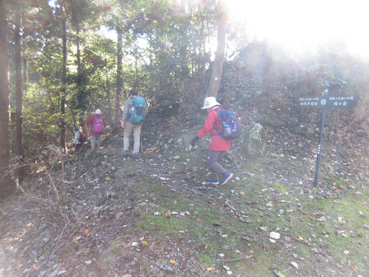 下山開始　今度は「関東ふれあいの道」を下っていく
