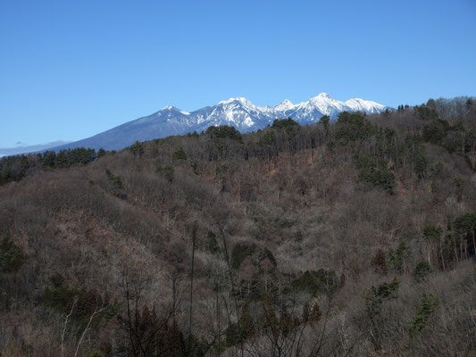 八ヶ岳の頭が見えるが、これも登るに連れ回り込んで行くので見えなくなってしまう