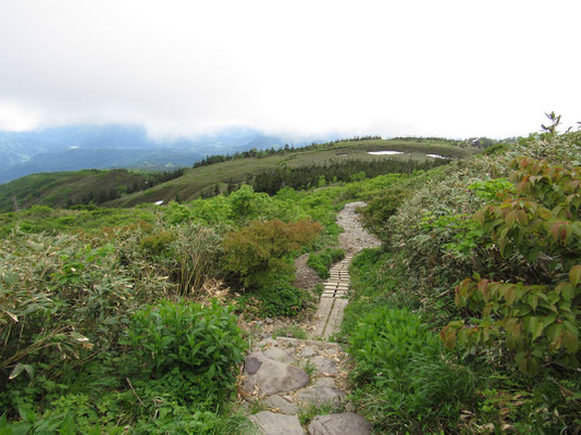 景色を楽しみながらの下山