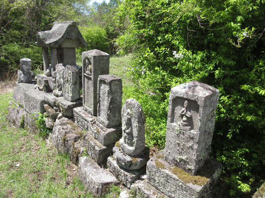 一箇所にまとめられたのか、石仏や石碑群