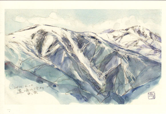 燧ヶ岳山頂より平ガ岳（尾瀬）