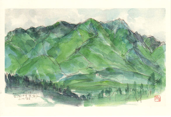 立屋より虫倉山（長野県・小川村）