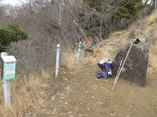 この石が発句石　「此山や　この鶯に　人も居ず」