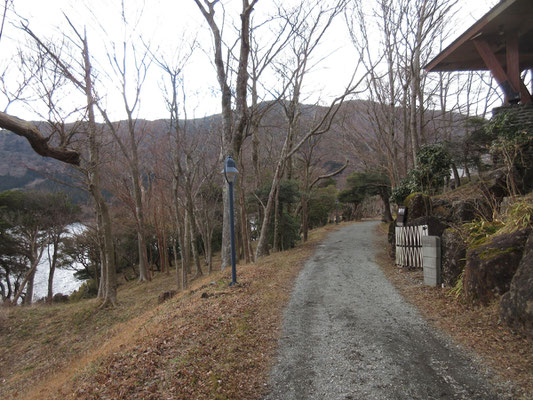 そんな豪華なキャンプ場（もうこれはキャンプではないと思うけど）から振り返ると、先程の三国山が見送ってくれていました