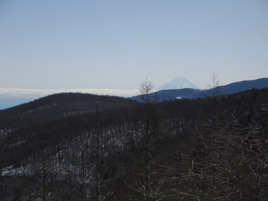 眩しくて何を撮ったか分からなかったが、富士山が写っていた