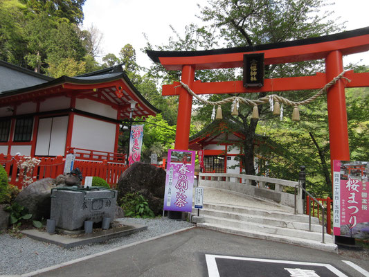 下山後の観光　金櫻神社へ