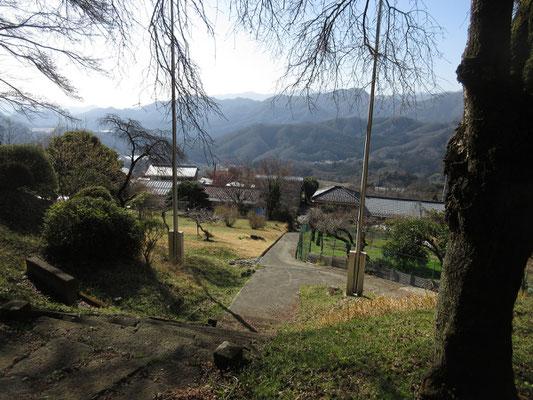 祠からは村が見下ろせる　村の守り神