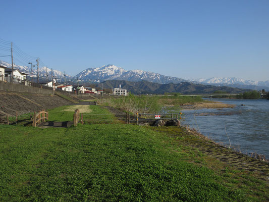 ここからも一番よく見えるのが八海山だった