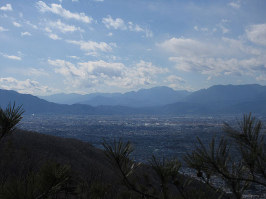 そして感激! 正面には存在感のある山容 七面山!