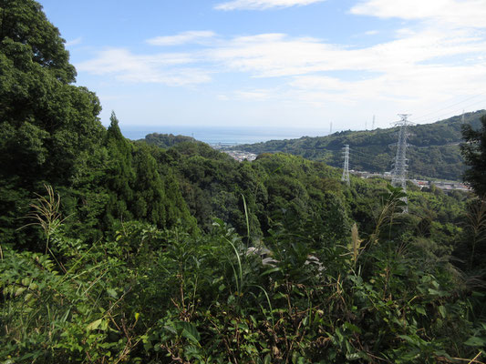 当日、唯一の展望！　小田原方面、海が見える