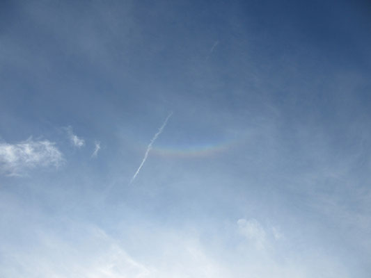 見上げると空には虹が！