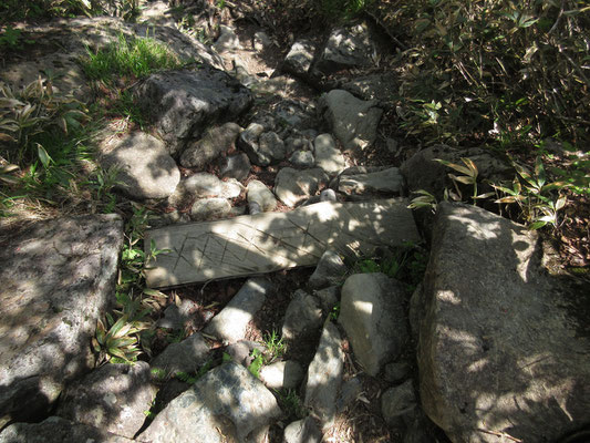 工夫された登山道6（滑り止めのバッテン付き）