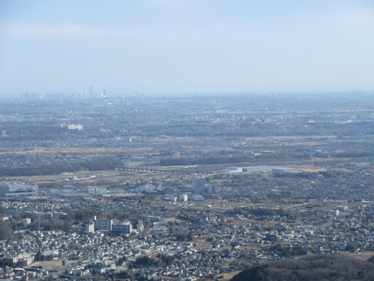 東方面　相模川にかかる大橋　遠景には横浜駅・みなとみらい周辺のビル群