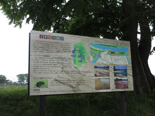 イギリス海岸の説明板