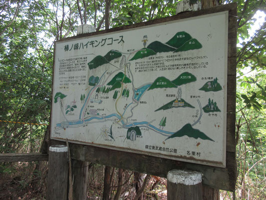 かなり下った箇所にこんな名残りの看板があった