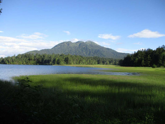 下山する日、最後にすっきりと姿を表してくれた燧ヶ岳