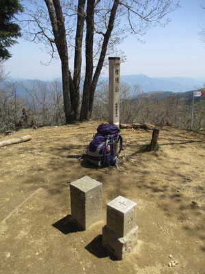 権現山山頂　二等三角点