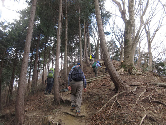 最後の登り　この上が経ヶ岳　