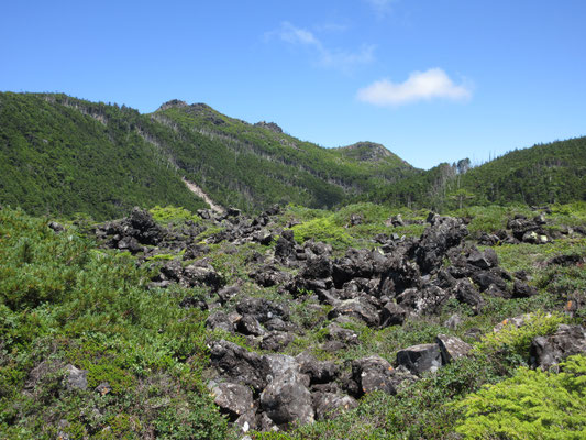 三ツ岳の方　何度か巨岩の連続するコースを歩いたが、もう今はいいかな…