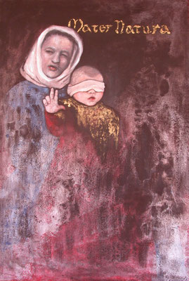 Mater Natura, 2001, Acryl auf Holz, 110 x 160 cm