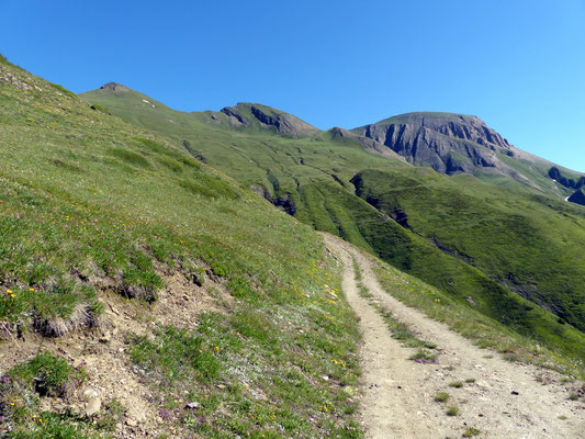 Erster Blick auf Folluhorn - Fülhorn - Huwetz